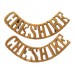 Pair of Cheshire Regiment (CHESHIRE) Shoulder Titles