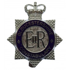 Gloucestershire Constabulary Enamelled Star Cap Badge - Queen's Crown