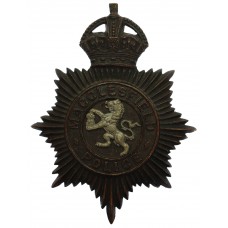 Macclesfield Borough Police Night Helmet Plate - King's Crown