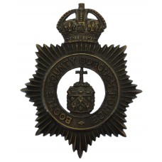 Bootle County Borough Police Night Helmet Plate - King's Crown (Missing One Lug)
