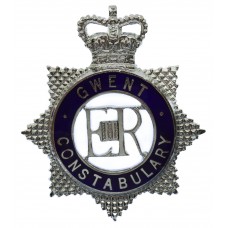 Gwent Constabulary Senior Officer's Enamelled Cap Badge - Queen's