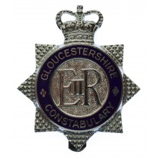 Gloucestershire Constabulary Enamelled Star Cap Badge - Queen's C