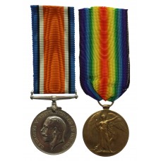 WW1 British War & Victory Medal Pair - Pte. A. Lawson, Royal Highlanders (Black Watch) - Twice Wounded