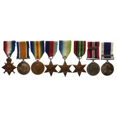 WW1 1914-15 Star Trio, WW2 Mentioned in Despatches and Royal Navy Long Service & Good Conduct Medal and Bar Group of Eight - CEA. F.W. Strike, Royal Navy