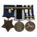 Egypt Medal (Clasp - Alexandria 11th July) and Royal Navy Long Service & Good Conduct Medal Group of Three - Armourer W.E. Groves, Royal Navy