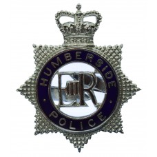 Humberside Police Senior Officer's Enamelled Cap Badge - Queen's Crown