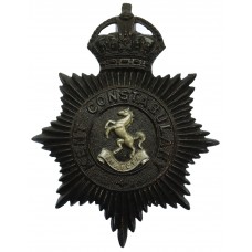 Kent Constabulary Night Helmet Plate - King's Crown