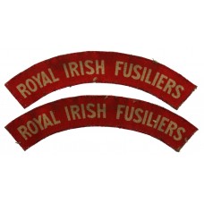 Pair of Royal Irish Fusiliers (ROYAL IRISH FUSILIERS) WW2 Printed