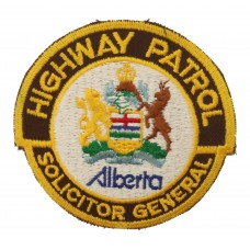 Canadian Highway Patrol Alberta Solicitor General Cloth Patch Bad