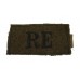 Royal Engineers (R.E.) WW2 Cloth Slip On Shoulder Title