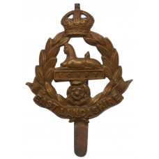 East Lancashire Regiment WW1 All Brass Economy Cap Badge
