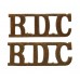 Pair of Royal Defence Corps (R.D.C.) Shoulder Titles