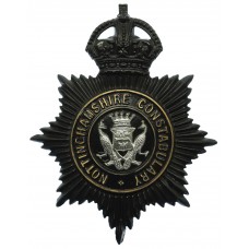 Nottinghamshire Constabulary Black Helmet Plate (Peacocks COA Cen