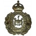 Newcastle-Upon-Tyne City Police White Metal Wreath Helmet Plate - King's Crown