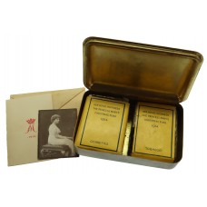 WW1 1914 Princess Mary Christmas Gift Tin with Contents - Cigarettes, Tobacco, Christmas Card, Envelope & Photo