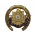 East Yorkshire Regiment Brass & Enamel Horseshoe Sweetheart Brooch