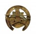 East Yorkshire Regiment Brass & Enamel Horseshoe Sweetheart Brooch