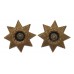 Pair of East Yorkshire Regiment Officer's Collar Badges