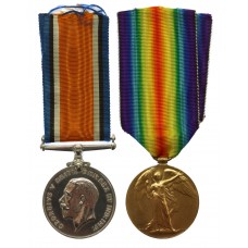 WW1 British War & Victory Medal Pair - Pte. J. Bowling, 23rd 