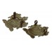 Pair of County Borough of Bolton Police White Metal Collar Badges