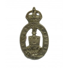 Blackpool Police White Metal Collar Badge - King's Crown