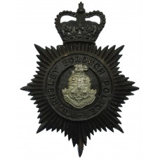 Barnsley Borough Police Night Helmet Plate - Queen's Crown