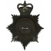 Barnsley Borough Police Night Helmet Plate - Queen's Crown