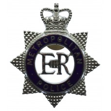 Metropolitan Police Enamelled Cap Badge - Queen's Crown