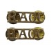 Pair of Royal Army Ordnance Corps (R.A.O.C.) Anodised (Staybrite) Shoulder Titles