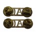 Pair of Royal Army Ordnance Corps (R.A.O.C.) Anodised (Staybrite) Shoulder Titles