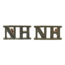 Pair of Northumberland Hussars (N.H.) Shoulder Titles