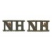 Pair of Northumberland Hussars (N.H.) Shoulder Titles