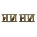 Pair of Northumberland Hussars (N.H.) Shoulder Titles