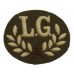 British Army Lewis Gunner (L.G.) Cloth Proficiency Arm Badge