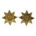 Pair of East Yorkshire Regiment Officer's Collar Badges