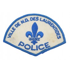 Canadian Ville De N.D. Des Laurentides Police Cloth Patch Badge