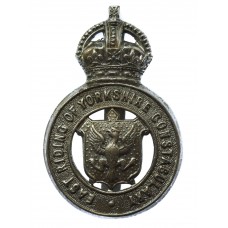 East Riding of Yorkshire Constabulary Cap Badge - King's Crown