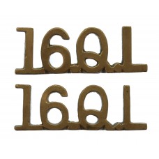 Pair of Boer War 16th Queen's Own Lancers (16.Q.L.) Cast Shoulder Titles