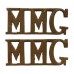 Pair of WW1 Motor Machine Gun Corps (MMG) Shoulder Titles
