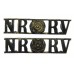 Pair of North Riding Volunteers (NR RV) Shoulder Titles