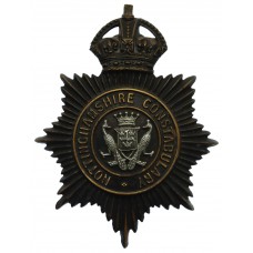 Nottinghamshire Constabulary Night Helmet Plate - King's Crown
