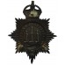 Metropolitan Police 'P' Division (Camberwell) Helmet Plate - King's Crown