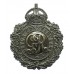 George V Devon Constabulary Chrome Wreath Helmet Plate