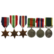 WW2 and Territorial Efficiency Medal Group of Six - Pte. E.L. Bal