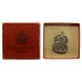 WW2 Air Raid Precautions ( A.R.P.) Hallmarked Silver Lapel Badge in Box