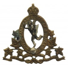 Royal Canadian Corps of Signals Cap Badge - King's Crown