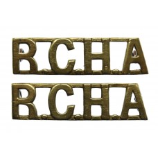 Pair of Royal Canadian Horse Artillery (R.C.H.A.) Shoulder Titles