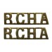 Pair of Royal Canadian Horse Artillery (R.C.H.A.) Shoulder Titles