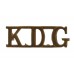 1st King's Dragoon Guards (K.D.G.) Shoulder Title