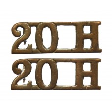 Pair of 20th Hussars (20H) Shoulder Titles
